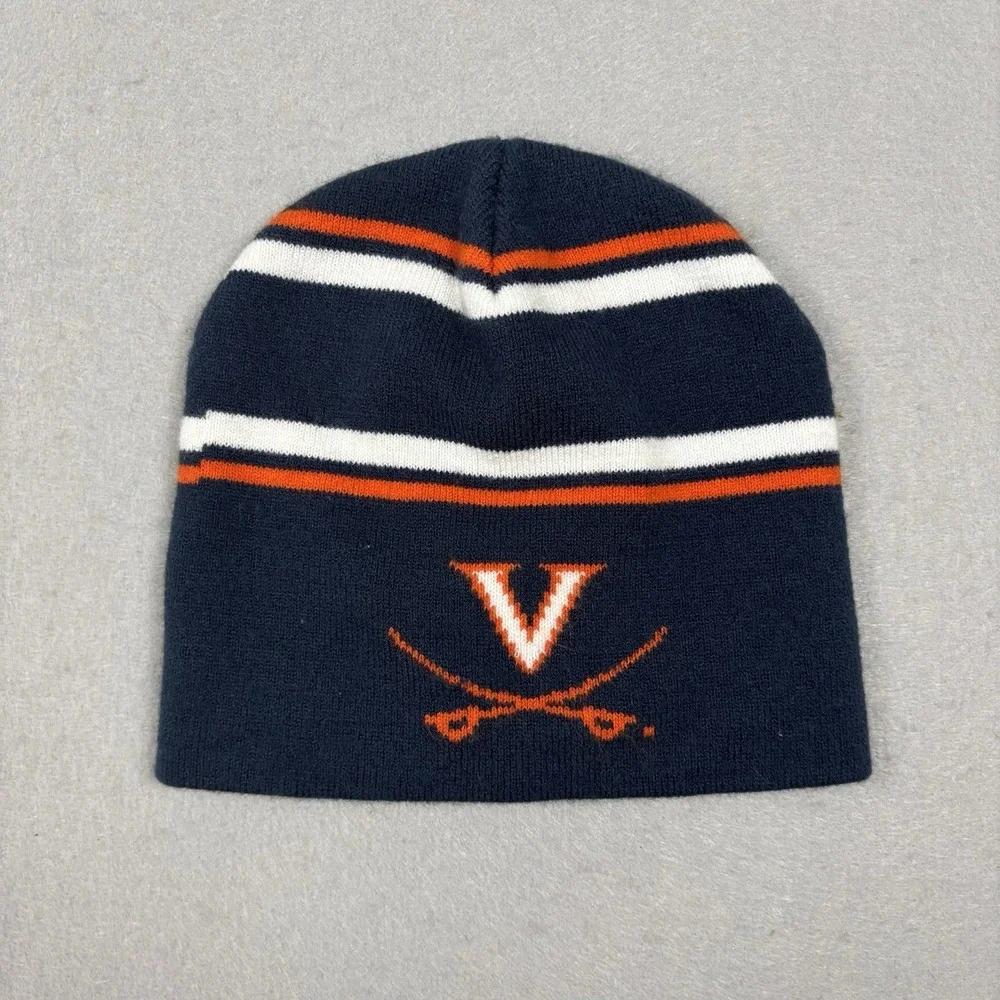 Virginia Cavaliers Beanie Hat Striped‎ UVA Unisex OSFM University of Virginia